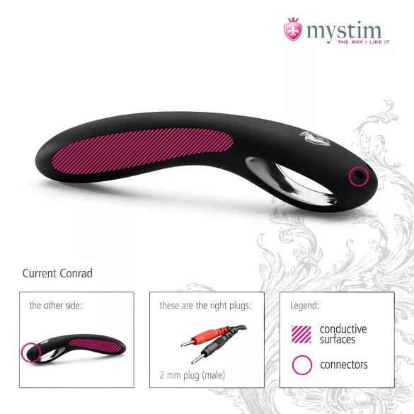 mystim - gode électrique - stimulation électro - silicone