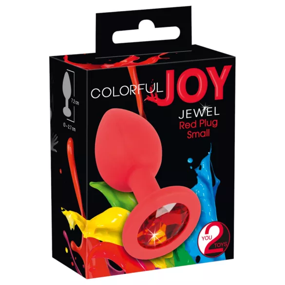 You2Toys - Colorful JOY - plug anal en silicone - petit (rouge)