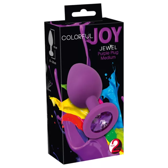 You2Toys - Colorful JOY - plug anal en silicone - taille moyenne (violet)