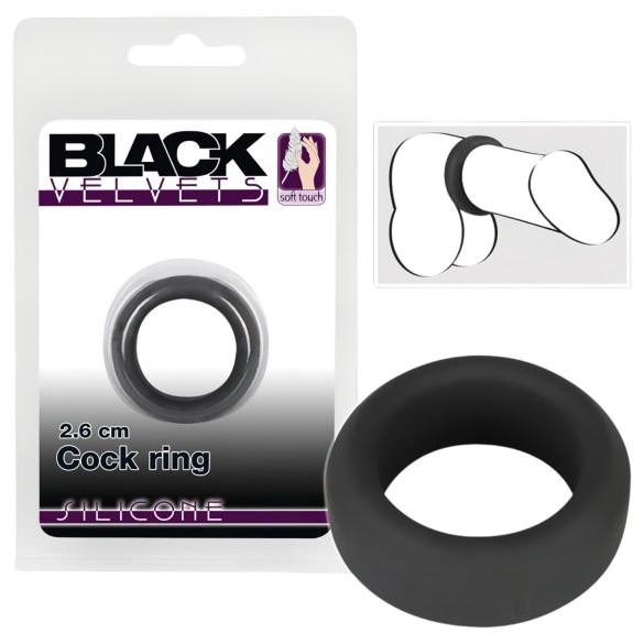 Black Velvet - solide anneau pénien (2,6cm) - noir