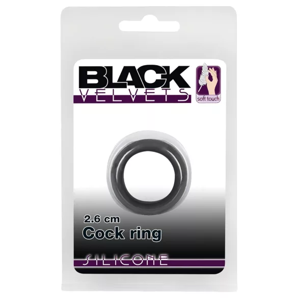 Black Velvets - anneau pénien épais 2,6 cm - noir