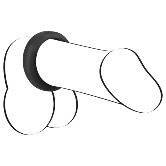 Black Velvets - anneau pénien épais 3,8 cm - silicone noir