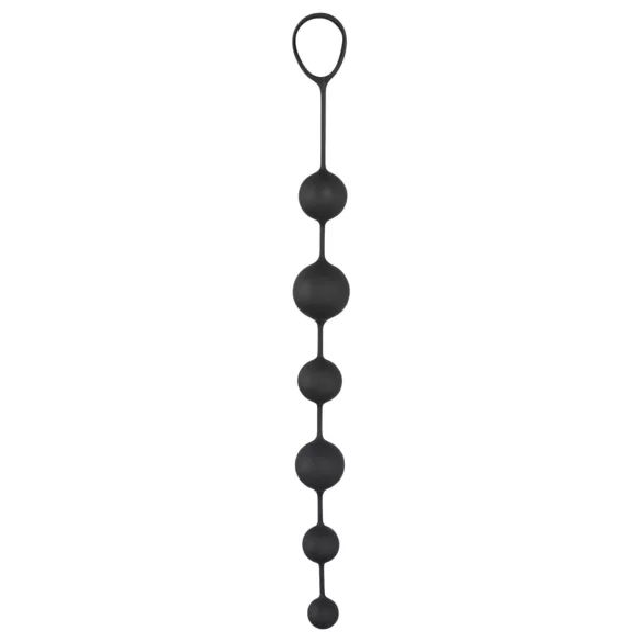Black Velvets - godemichet anal à 6 perles (noir)