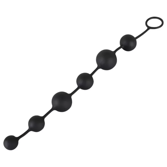 Black Velvets - godemichet anal à 6 perles (noir)