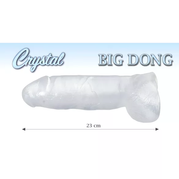 Crystal Clear Big Dong - grand godemichet en gel (21,5 cm)