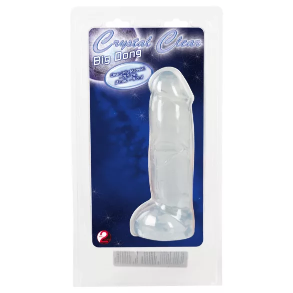 Crystal Clear Big Dong - grand godemichet en gel (21,5 cm)