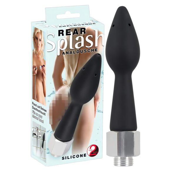 You2Toys - Rear Splash - pommeau de douche conique en silicone (noir)