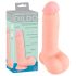 Dildo en silicone médical droit (20 cm) - naturel