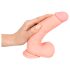Dildo en silicone médical droit (20 cm) - naturel