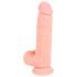 Dildo en silicone médical droit (20 cm) - naturel