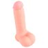 Dildo en silicone médical droit (20 cm) - naturel