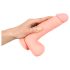 Dildo en silicone médical droit (20 cm) - naturel