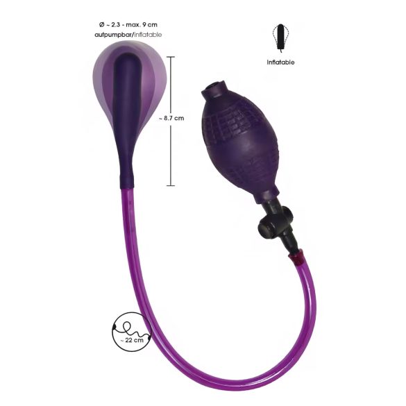 Bad Kitty - dilatateur anal latex gonflable (violet)
