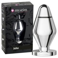 mystim Little John - plug anal électro - argent (grand)