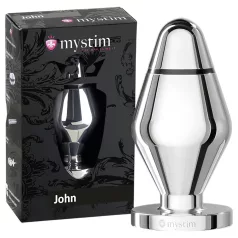   mystim Little John - plug anal électrique - grande taille - argenté