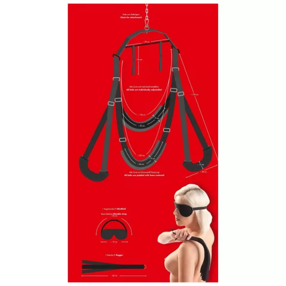 Bad Kitty - kit de balançoire sexuelle (noir)