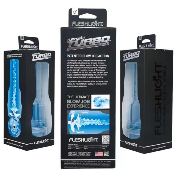 Fleshlight Turbo Thrust - masturbateur effet succion - bleu