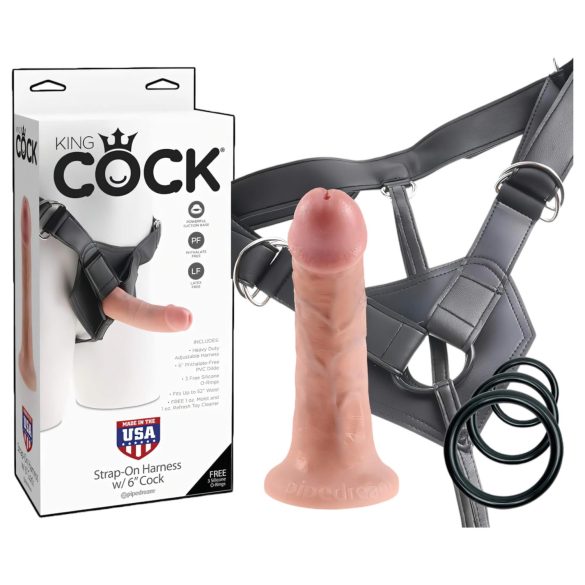 King Cock Strap-on 6 - gode ceinture - naturel