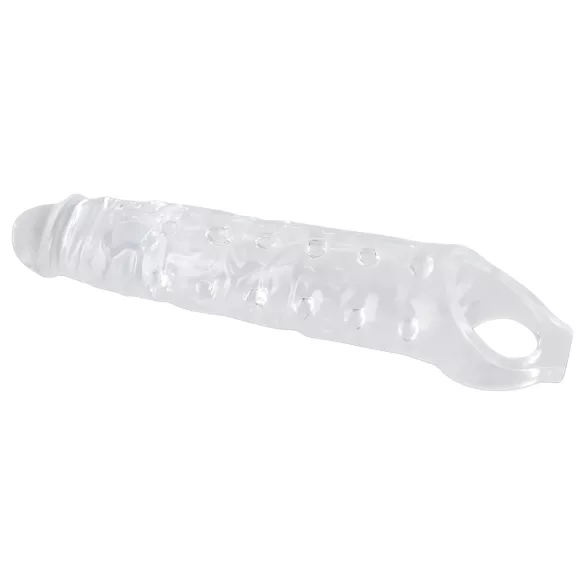 Crystal Skin - gaine pénis d’extension à boules - transparent