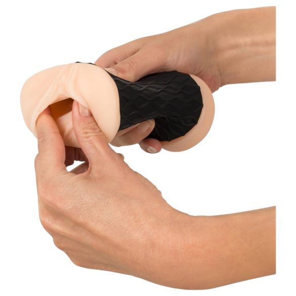 Nature Skin - masturbateur vagin et anus - réaliste - chair/noir