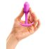 b-vibe Snug Plug 1 - plug anal à poids interne (55g) - rose