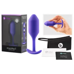   b‑Vibe Snug Plug 2 - plug anal à double bille (114 g, violet)