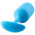 b-vibe Snug Plug 3 - double bouchon anal (180g) - bleu