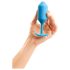 b-vibe Snug Plug 3 - double bouchon anal (180g) - bleu