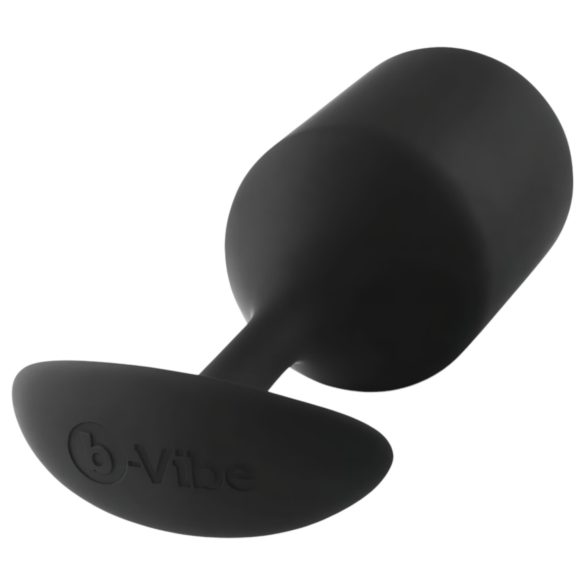 b-vibe - plug anal à boules double - 257g - silicone noir