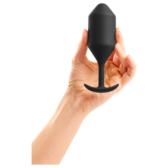 b-vibe - plug anal à boules double - 257g - silicone noir