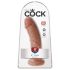 King Cock 8 gode (20 cm) - naturel foncé