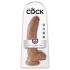 Gode "Roi Coq" 23 cm avec testicules - marron