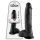 Gode 10" King Cock avec testicules (25 cm) - noir