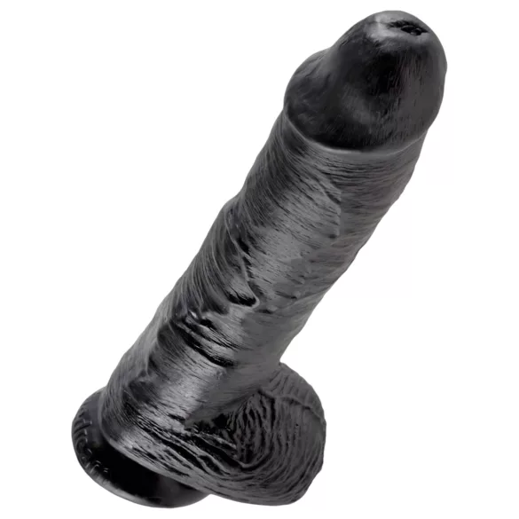 King Cock - gode réaliste avec testicules 25 cm - noir