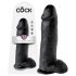 King Cock 12 grand gode à boules (30 cm) - noir