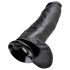 King Cock 12 grand gode à boules (30 cm) - noir