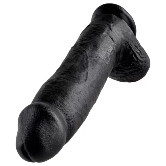 King Cock - gode réaliste avec testicules - 30 cm - noir