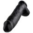 King Cock 12 grand gode à boules (30 cm) - noir