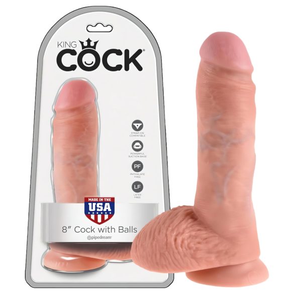 Dildo King Cock 20 cm naturel
