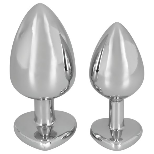 You2Toys - Diamond - Plug anal aluminium 85g (argent-rouge)