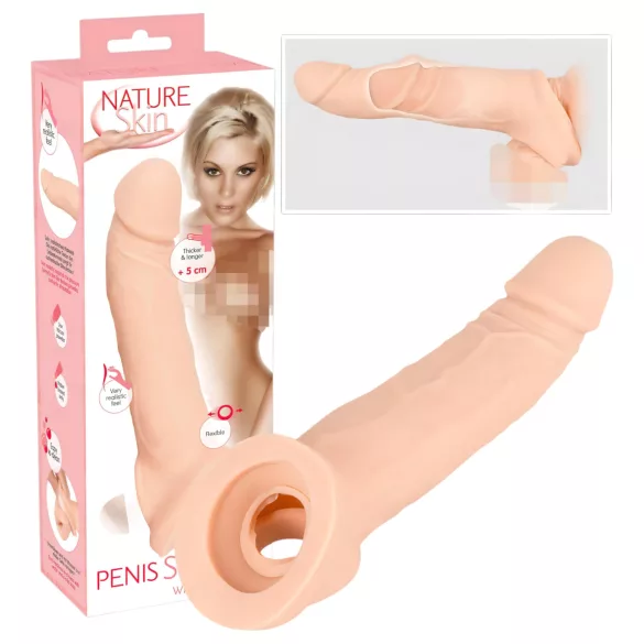 Nature Skin - Gaine pénis avec anneau - effet réaliste