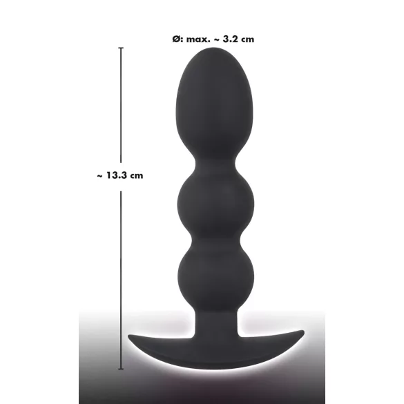 Black Velvets Heavy - plug anal boule 145 g (noir)