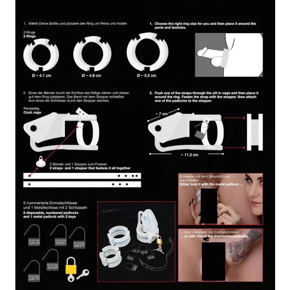 You2Toys - Cage de chasteté pénis - silicone - blanc