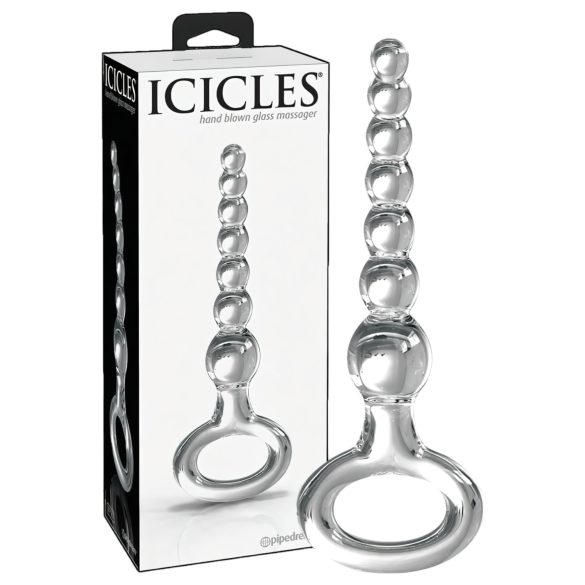 Icicles No. 67 - Godemichet en verre sphérique (transparent)