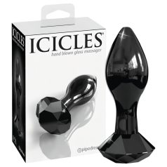 Icicles No. 78 - plug anal en verre conique noir