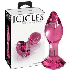 Icicles No. 79 - plug anal en verre conique (rose)