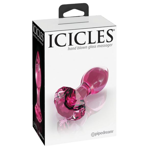 Icicles No. 79 - plug anal en verre conique - rose
