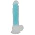 You2Toys Glow in the Dark - ventouse, dildo lumineux (bleu)