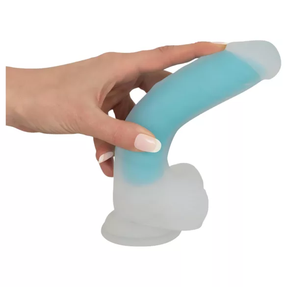 You2Toys - gode ventouse lumineux - silicone bleu