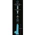 You2Toys Glow in the Dark - ventouse, dildo lumineux (bleu)
